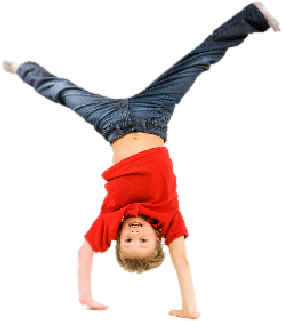 standing on hands